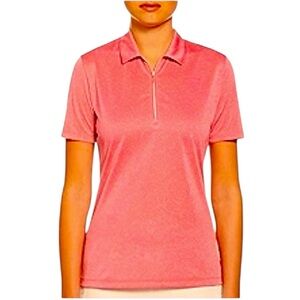 Callaway Womens Opti Dri Short Sleeve Heather 1/4 Zip Golf Polo Top, Size M